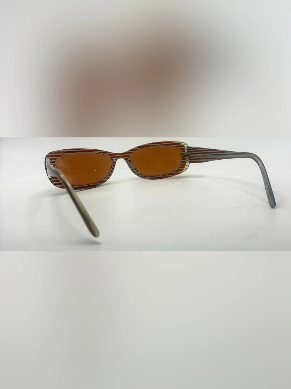 S554 Brown Oval Sunglasses Frames Only